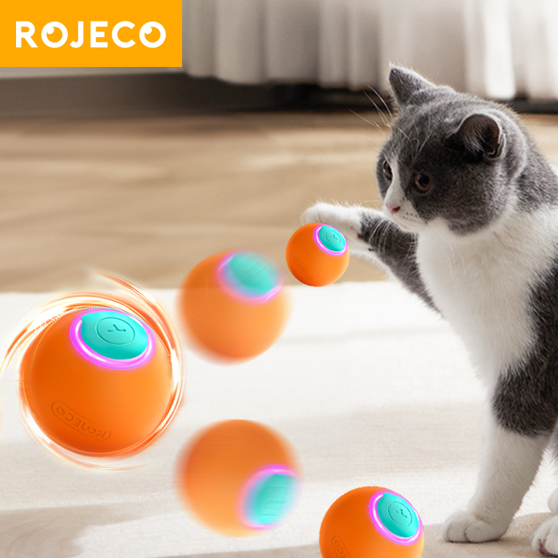 Automatic Moving Dog Ball - ROJECO zabawki dla kotów inteligentna interaktywna