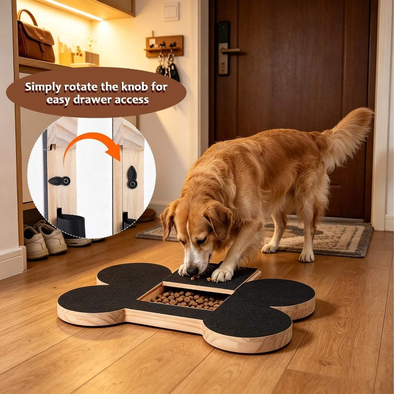 Suction Cup Dog Tug Toy - Drewniana deska do drapania dla psów