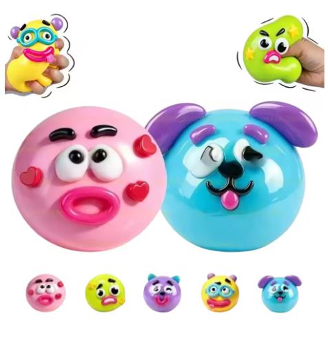 Interactive Squeaky Plush Dog Toy - DIY Smushers Miękkie, formowalne, urocze zabawki