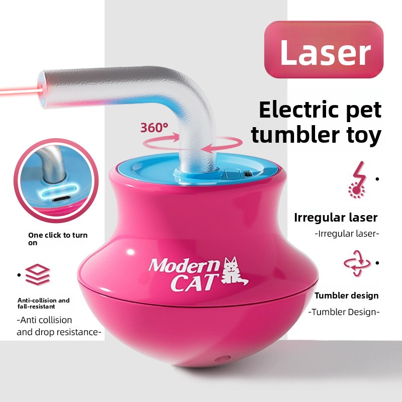 Laser Pointer Cat Toy Automatic - Automatyczne zabawki dla kotów: interaktywne wędki