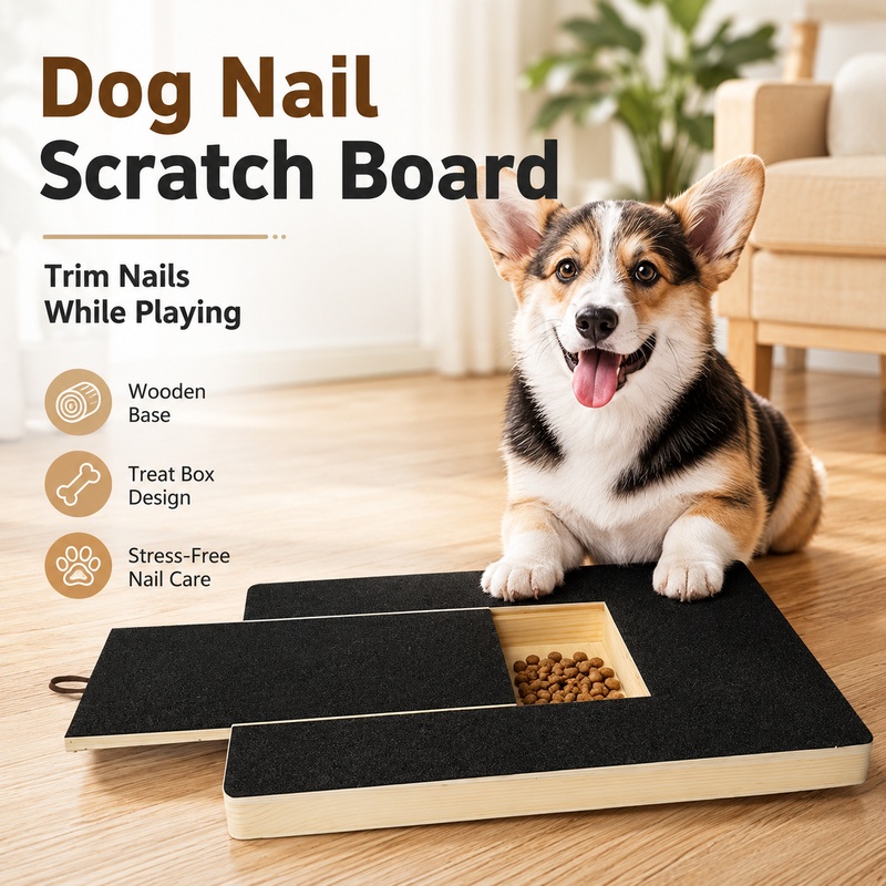 Suction Cup Dog Tug Toy - Drewniana deska do drapania pazurów dla