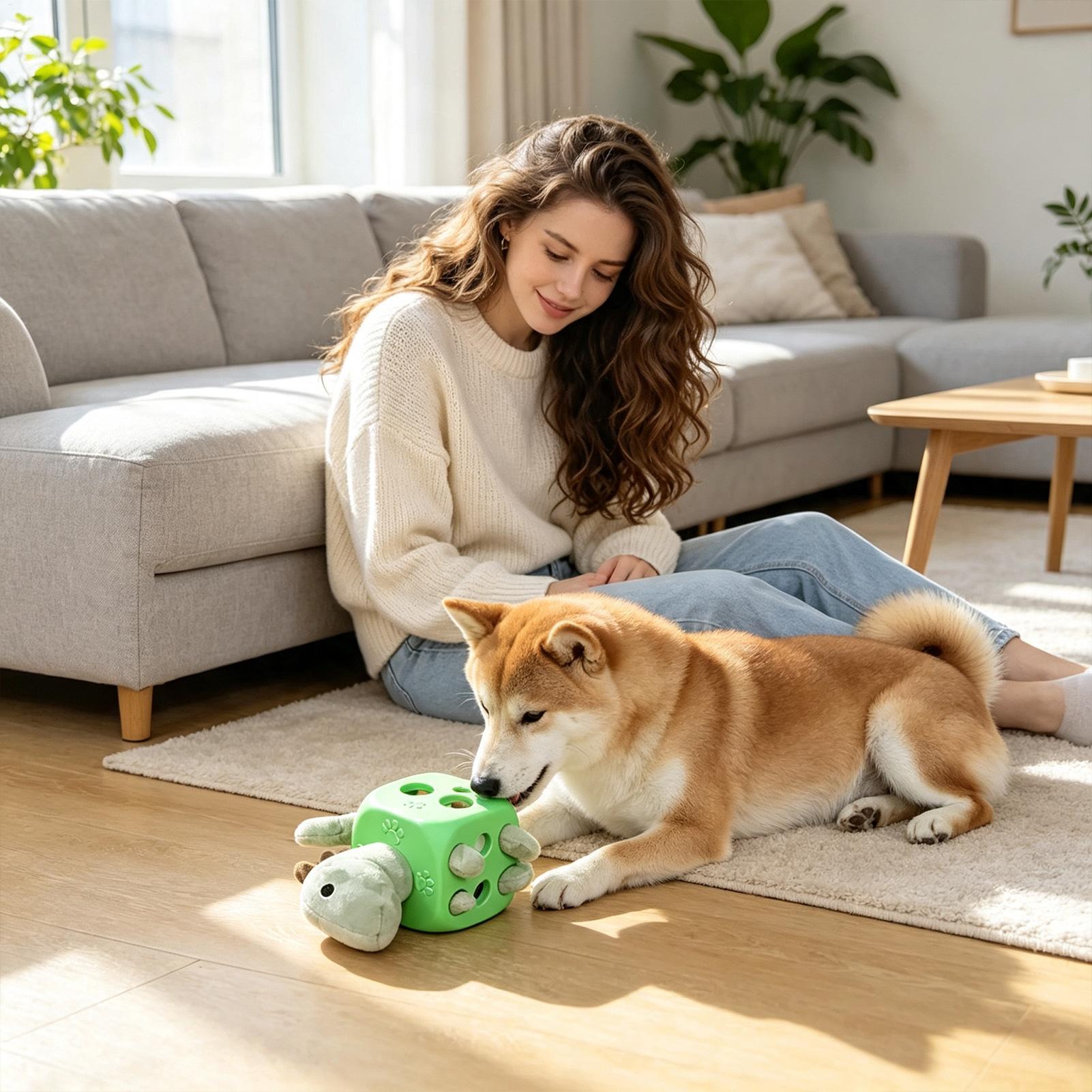Rubber Treat Dispensing Dog Toy - Interaktywna zabawka dla psa, interaktywna zabawka