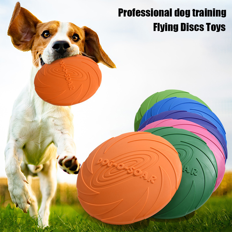 Flying Disc Dog Training Toy - Duży pies, złoty futrzasty piesek, latający
