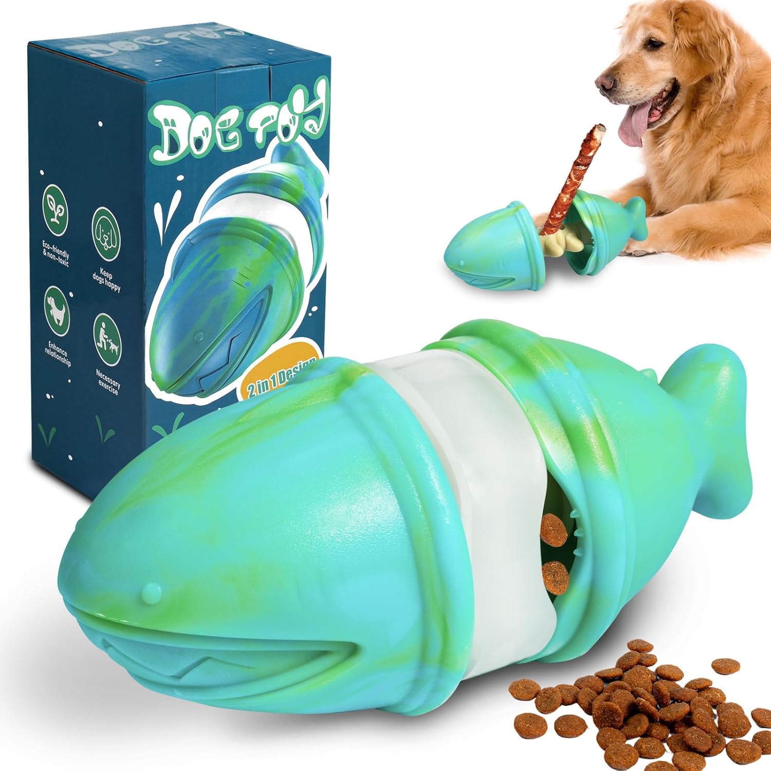Zabawka do żucia 2w1 z dozowni – Rubber Treat Dispensing Dog Toy recenzja i cena