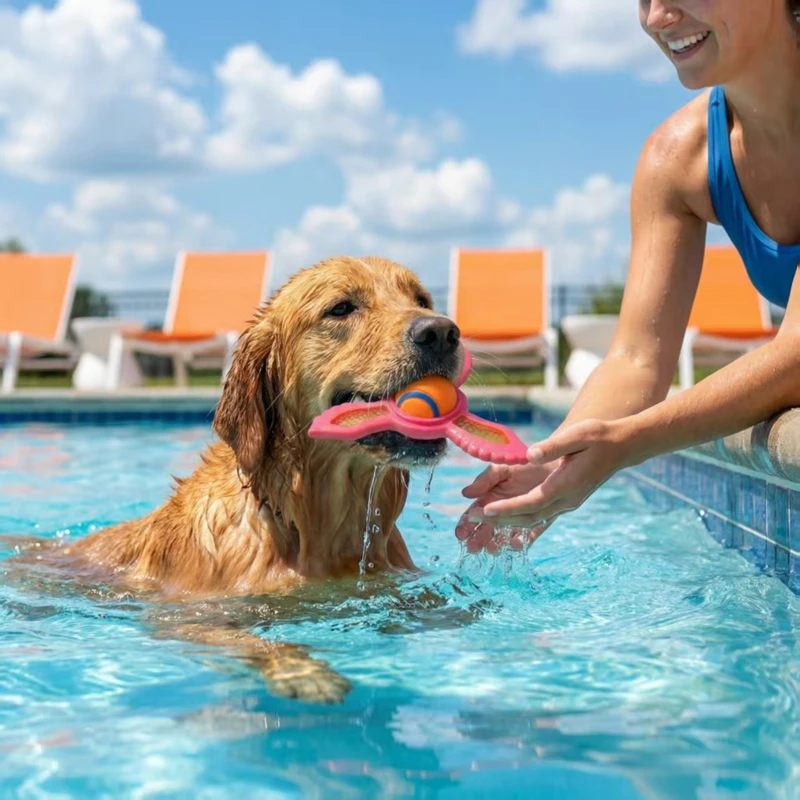 Interaktywna, pływająca dysza  – Flying Disc Dog Training Toy recenzja i cena
