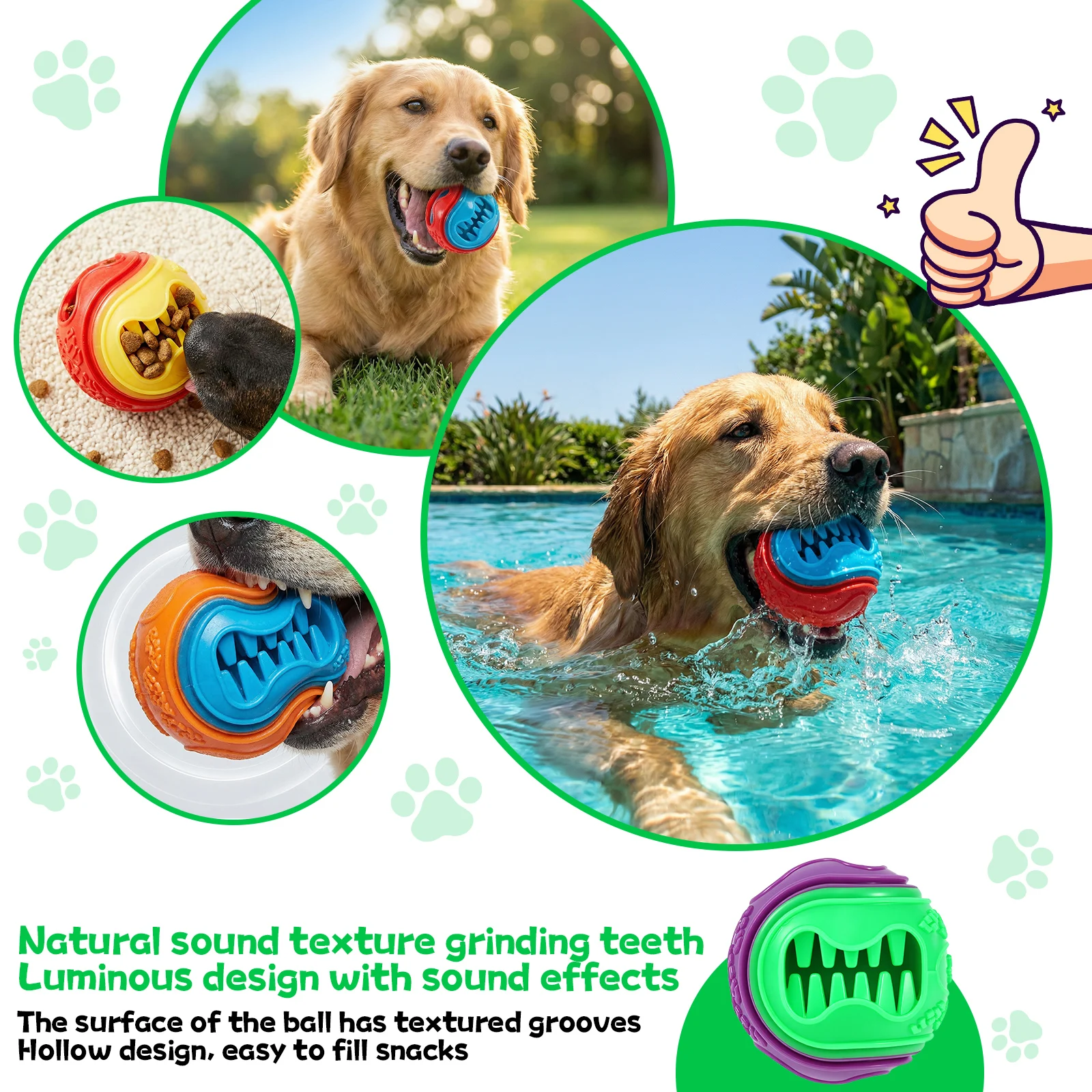 6 szt. Interaktywnych piłek dl – Rubber Treat Dispensing Dog Toy recenzja i cena