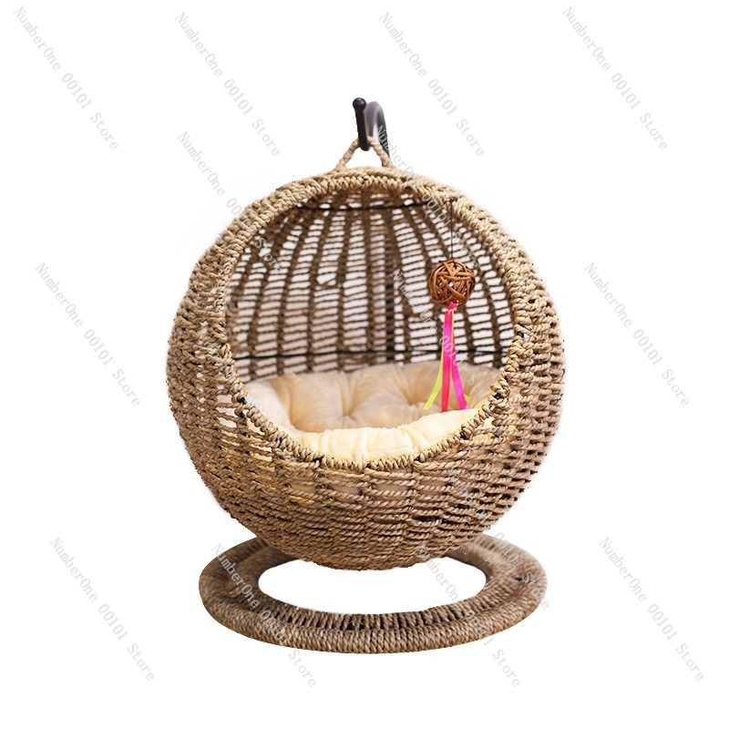 Rattanowy wiszący kosz dla kot – Pet Beds recenzja i cena