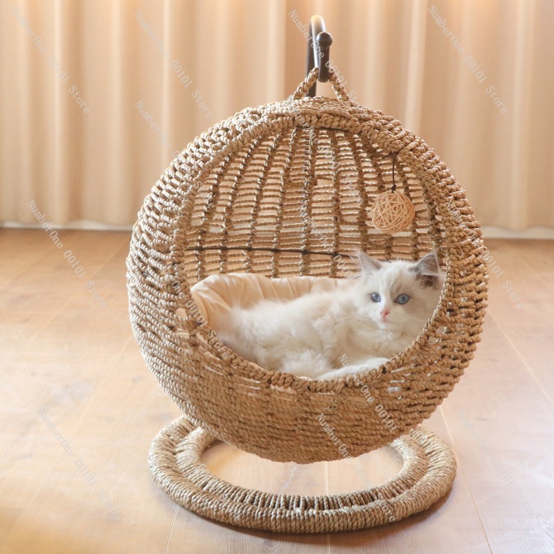 Rattanowy wiszący kosz dla kot – Pet Beds recenzja i cena