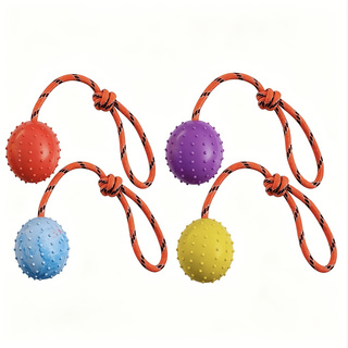 2-pak wytrzymałych gumowych pi – Dog Rope Toy Aggressive Chewers recenzja i cena